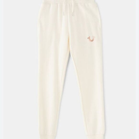 True Religion Arch Collegiate Boyfriend Horseshoe Logo Joggers - Picture 3 of 10